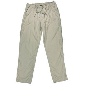 Patagonia Nylon Hiking Pants Womens 14 Tan Drawstring Outdoors Activewear Trail